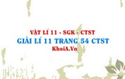 Giải Vật lí 11 trang 54 Chân trời Sáng tạo